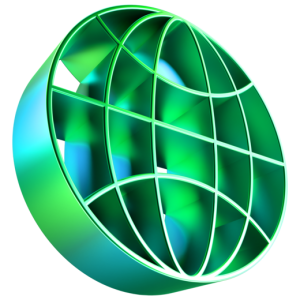 3D globe in Afters green