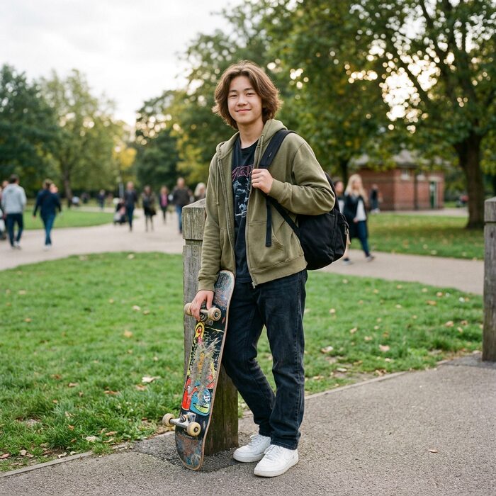 Skater in a park
